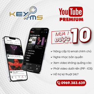 Nâng cấp và gia hạn Youtube Premium trên email chính chủ (Mã giảm giá 5% - OFF10)